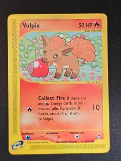 Pokemon TCG Vulpix 116 Aquapolis Mint Near Mint (non-holo) - Image 1