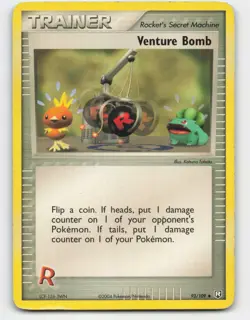 2004 Pokemon, Team Rocket Returns, #93/109 Venture Bomb, Uncommon MP - Image 1
