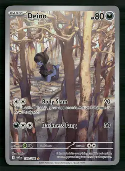 Deino 146/086 Holo Illustration Rare White Flare Pokemon Near Mint - Image 1