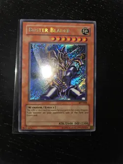 YUGIOH FOIL/Holo BLEED ERROR Buster Blader BPT-008 2003 SECRET RARE LP ENGLISH - Image 1