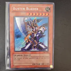 YUGIOH FOIL/Holo BLEED ERROR Buster Blader BPT-008 2003 SECRET RARE LP ENGLISH - Image 2