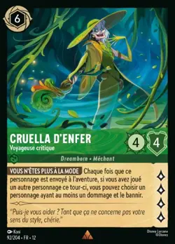 Lorcana - Cruella d'Enfer - Voyageuse critique - MINT/NMINT - FR - FOIL - Image 1