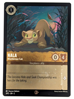 Disney Lorcana NALA Mischievous Cub 3/P2 Cold Foil Promo NM/M - Image 1