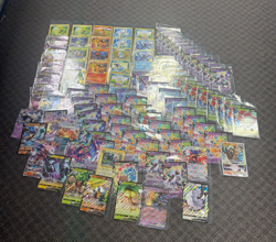 100+ LOT OF NINTENDO POKEMON JUMBO TCG CARDS CHARIZARD SYLVEON ALAKAZAM SLEEVED - Image 1