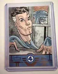 2026 Topps Finest Fantastic Four Mr. Fantastic 1/1 Sketch Card - Image 1