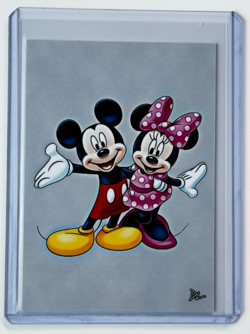 Mickey Mouse & Minnie Mouse Limited Artist Signed Walt Disney Trading Card 2/10 - Image 1
