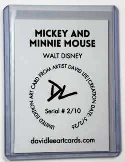 Mickey Mouse & Minnie Mouse Limited Artist Signed Walt Disney Trading Card 2/10 - Image 2