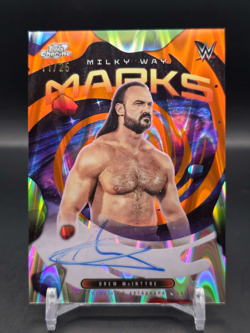 2026 Cosmic Chrome WWE Milky Way Marks Orange Drew McIntyre On-Card Auto /25 - Image 1