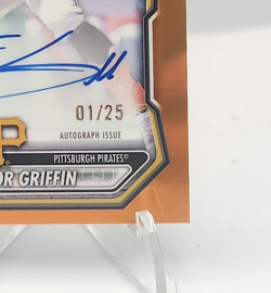 2026 Bowman Konnor Griffin Chrome True Orange ON CARD Auto# 1/25 #CPA-KG-Clean! - Image 5