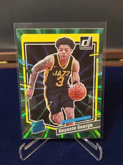 2023-24 Panini Donruss - Rated Rookie Keyonte George #244 Holo Green Laser (RC) - Image 2