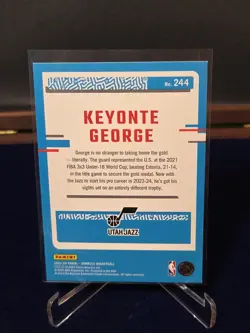 2023-24 Panini Donruss - Rated Rookie Keyonte George #244 Holo Green Laser (RC) - Image 3