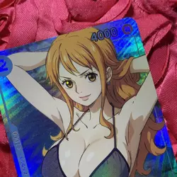 NAMI ONE PIECE Beach Goddess Waifu Foil Anime Card Bikini - Image 5