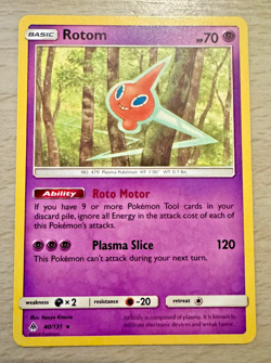 Pokemon TCG Rotom 40/131 Forbidden Light Non-Holo Rare Card - Image 1