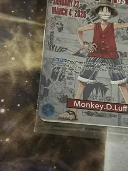 One Piece Monkey D. Luffy US Voyage College Basketball Promo Card (Mint - New) - Image 2