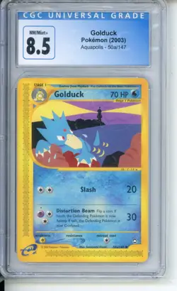 CGC 8.5 Golduck 050a/147 Aquapolis Vintage WOTC E-Reader Near Mint+ Pokemon Card - Image 1