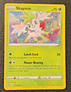 Shaymin Cosmos Holo Promo Pokemon TCG Card ( SWSH: Vivid Voltage #015/185 ) - Image 1