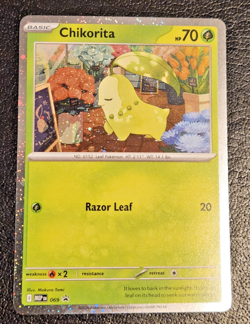 Chikorita (Cosmos Holo Promo) 069 Pokemon TCG Card ( ME: Mega Evolution NM ) - Image 1