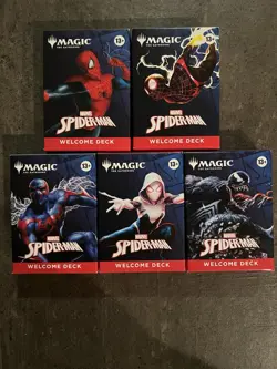 MTG Spider-Man 2025 SDCC Welcome Deck Set of 5 Magic the Gathering - Image 1