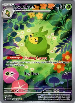 Pokemon Swadloon TCG SV10.5 White Flare Illustration Rare Card 088/086 - Image 1