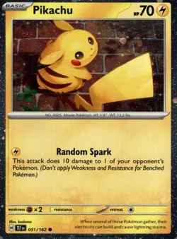 Pikachu (Cosmo Holo) 051/162 Holo Miscellaneous Cards & Products Pokemon Holo NM - Image 1