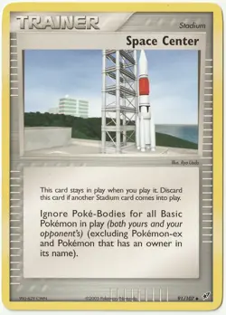 Space Center 91/107 Uncommon Deoxys LP Pokemon Card - Image 1