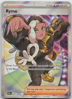 Ryme 221/197 Ultra Rare Obsidian Flames Pokemon NM/M - Image 1