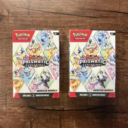 Pokemon TCG Prismatic Evolutions Booster Bundle 2 Boxes (6 Packs Each) - Image 1