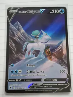 Pokemon Card Ice Rider Calyrex V TG14/TG30 Astral Radiance Trainer Gallery NM - Image 1