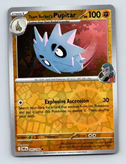 Team Rocket's Pupitar - 095/182 Reverse Holo - Destined Rivals - Pokemon NM/M - Image 1