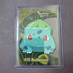 Bulbasaur #01 2000 Topps Pokemon TV Animation Edition Clear Card PC2 w/BONUS - Image 1