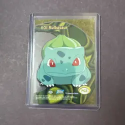 Bulbasaur #01 2000 Topps Pokemon TV Animation Edition Clear Card PC2 w/BONUS - Image 2