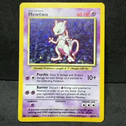 1999 Pokemon Base Set Mewtwo #010/102 Holo Rare - MP-LP 💎 - Image 1