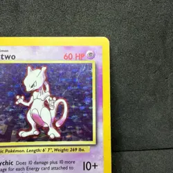 1999 Pokemon Base Set Mewtwo #010/102 Holo Rare - MP-LP 💎 - Image 4