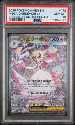2025 POKEMON MEG EN-MEGA EVOLUTION #178 MEGA GARDEVOIR EX PSA 10 - Image 1