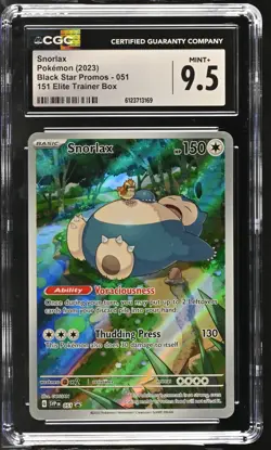 CGC 9.5 - 2023 Pokemon 151 Elite Trainer Box Snolax #051 - Black Star Promo - Image 1