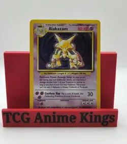 1999 Pokemon Alakazam - 1/102 Base Set Unlimited Holo Rare - Image 1