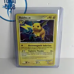 2007 POKEMON DIAMOND & PEARL MYSTERIOUS TREASURES #15/123 RAICHU HOLO LP - Image 1