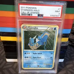 2011 Pokemon Call of Legends Mouth Shut Gyarados SWIRL Holo 7/95 PSA 9 *LOW POP* - Image 4