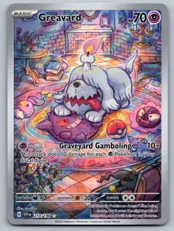 Greavard 214/198 Scarlet & Violet Pokemon Holo Near Mint - Image 1