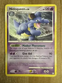 POKEMON TCG - Nidoqueen 31/123 D&P Mysterious Treasures Rare - DMG - Image 1