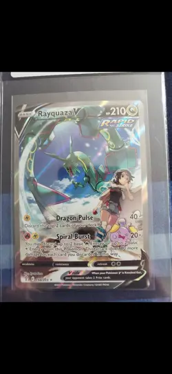 Pokemon TCG: Rayquaza V (Alternate Full Art) Evolving Skies 194/203 NM/M - Image 1