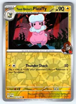Pokemon TCG Team Rocket's Flaaffy 73/182 Destined Rivals SV10 Reverse Holo NM - Image 1