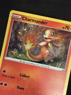 2021 POKEMON SWORD & SHIELD CHARMANDER SWSH092 BLACK STAR PROMO HOLO BLEED - Image 3