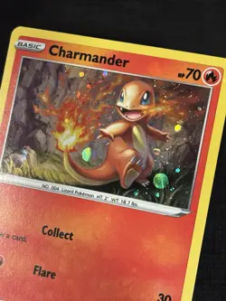 2021 POKEMON SWORD & SHIELD CHARMANDER SWSH092 BLACK STAR PROMO HOLO BLEED - Image 4