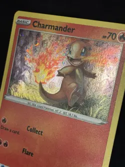2021 POKEMON SWORD & SHIELD CHARMANDER SWSH092 BLACK STAR PROMO HOLO BLEED - Image 5