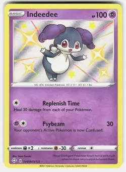 Indeedee SV059/SV122 Shiny Rare Shining Fates Shiny Vault Pokemon Holo Near Mint - Image 1