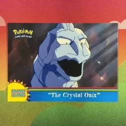 The Crystal Onix OR4 Pokemon 2000 Topps TV Episode Orange Islands Blue Logo - Image 1