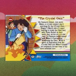 The Crystal Onix OR4 Pokemon 2000 Topps TV Episode Orange Islands Blue Logo - Image 2