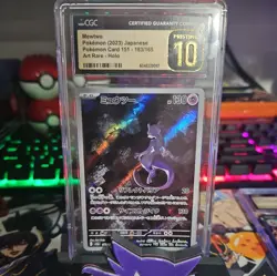 Mewtwo Art Rare 183/165 Japanese 2021 Pokemon 151 CGC Pristine 10 - Image 1