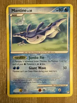 Mantine - 29/123 - Rare PL/MP, English Pokemon Mysterious Treasures - Image 1